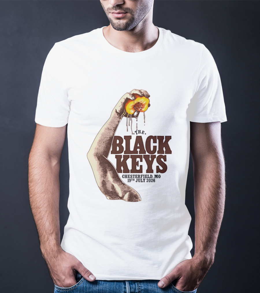 The Black Keys Chesterfield MO 19th July 2026 Peach T-Shirt