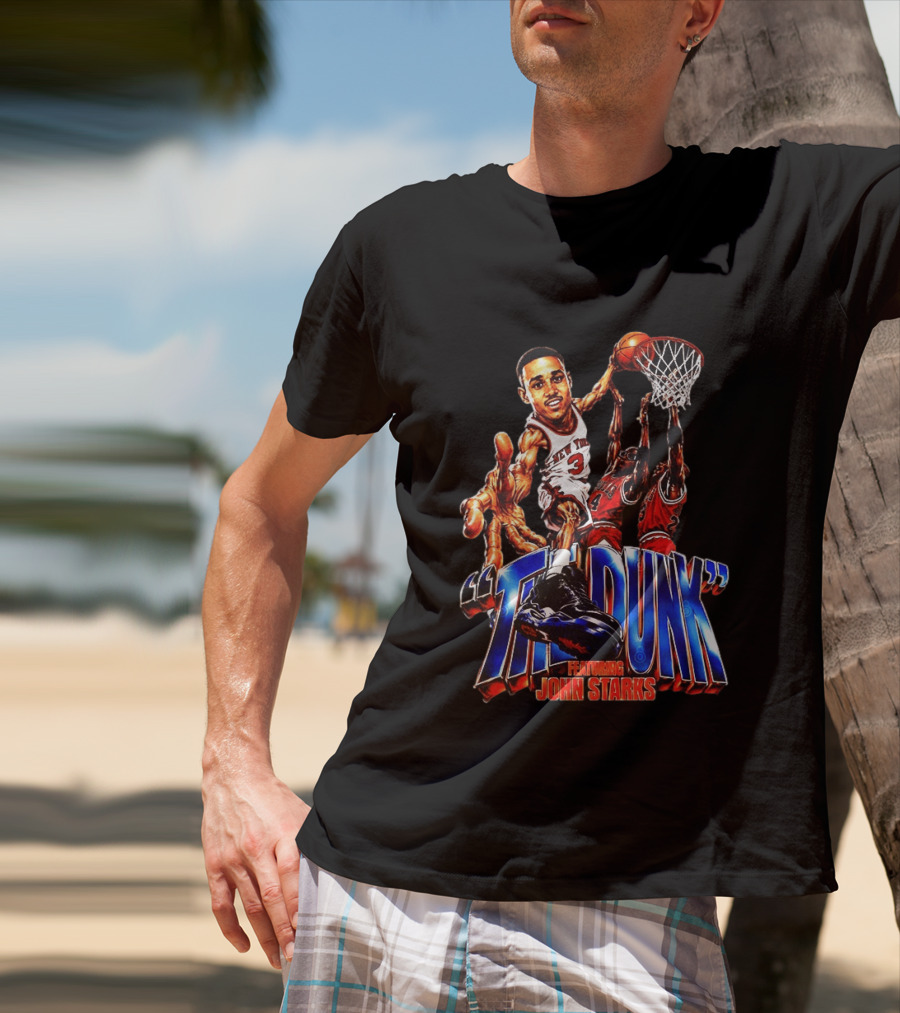 The Dunk Featuring John Starks Chicago Bulls NBA T-Shirt