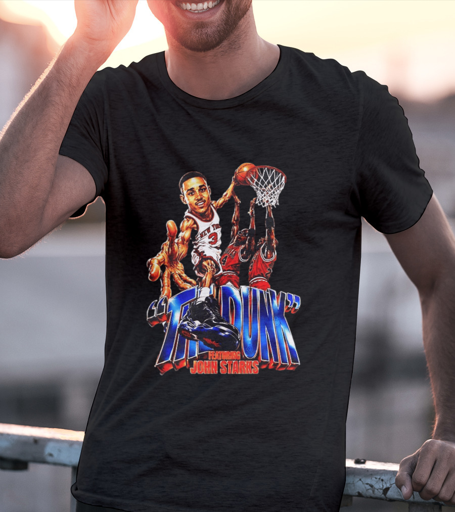 The Dunk Featuring John Starks Chicago Bulls NBA T-Shirt