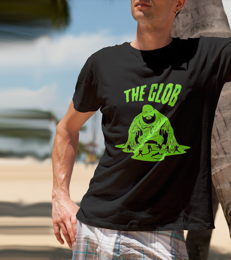 The Glob Justin Mason Melting Green Monster With Running Figures T-Shirt