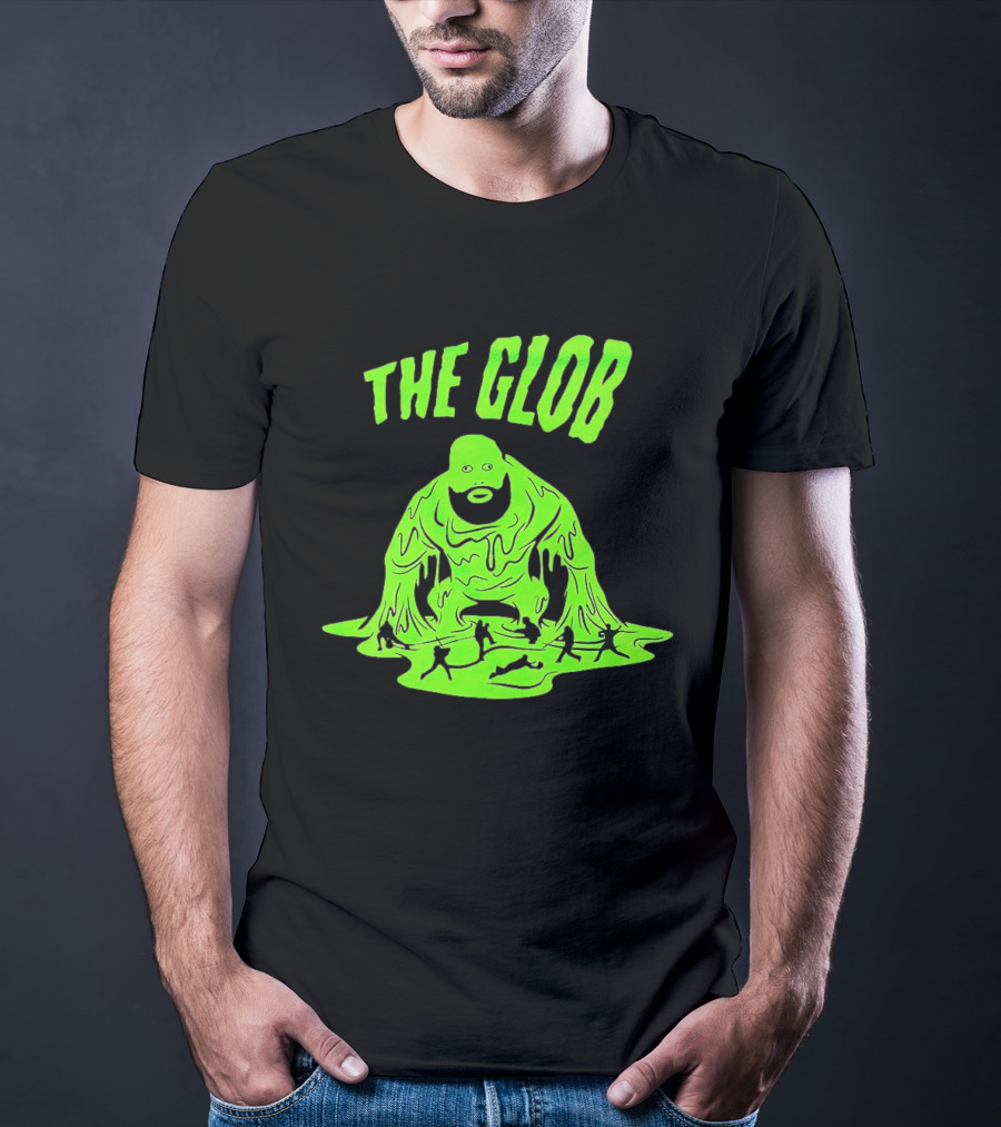 The Glob Justin Mason Melting Green Monster With Running Figures T-Shirt