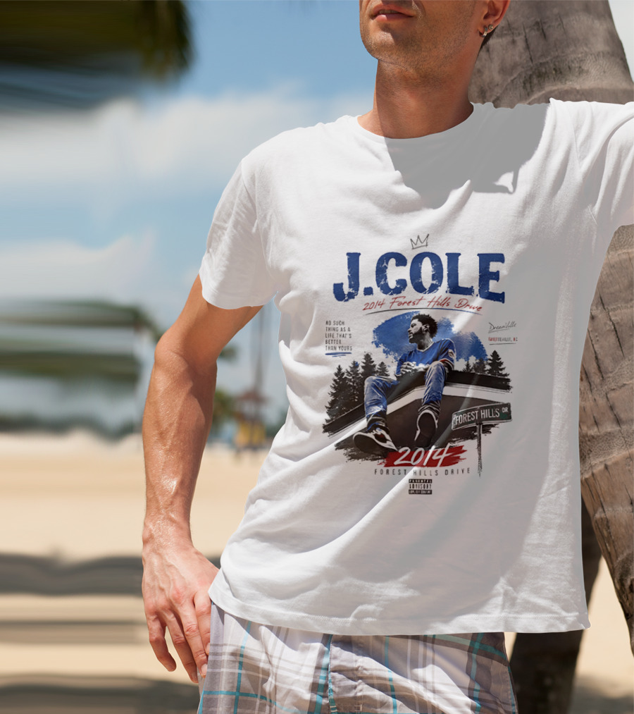 J Cole 2014 Forest Hills Drive Dreamville Rap Music Album Cover T-Shirt