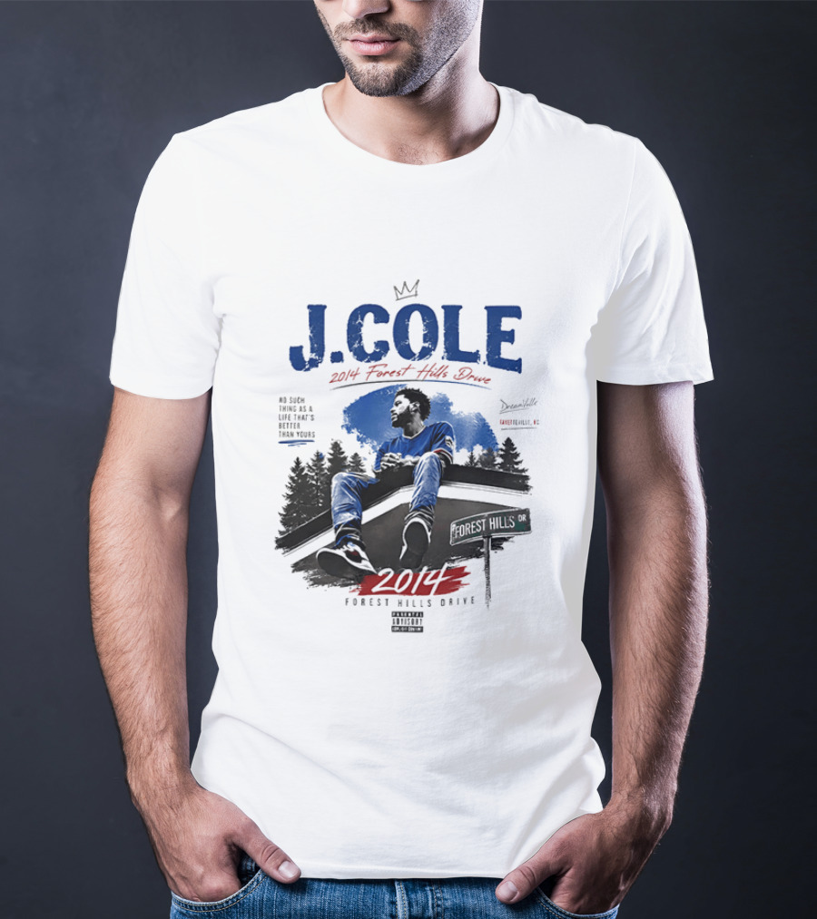 J Cole 2014 Forest Hills Drive Dreamville Rap Music Album Cover T-Shirt
