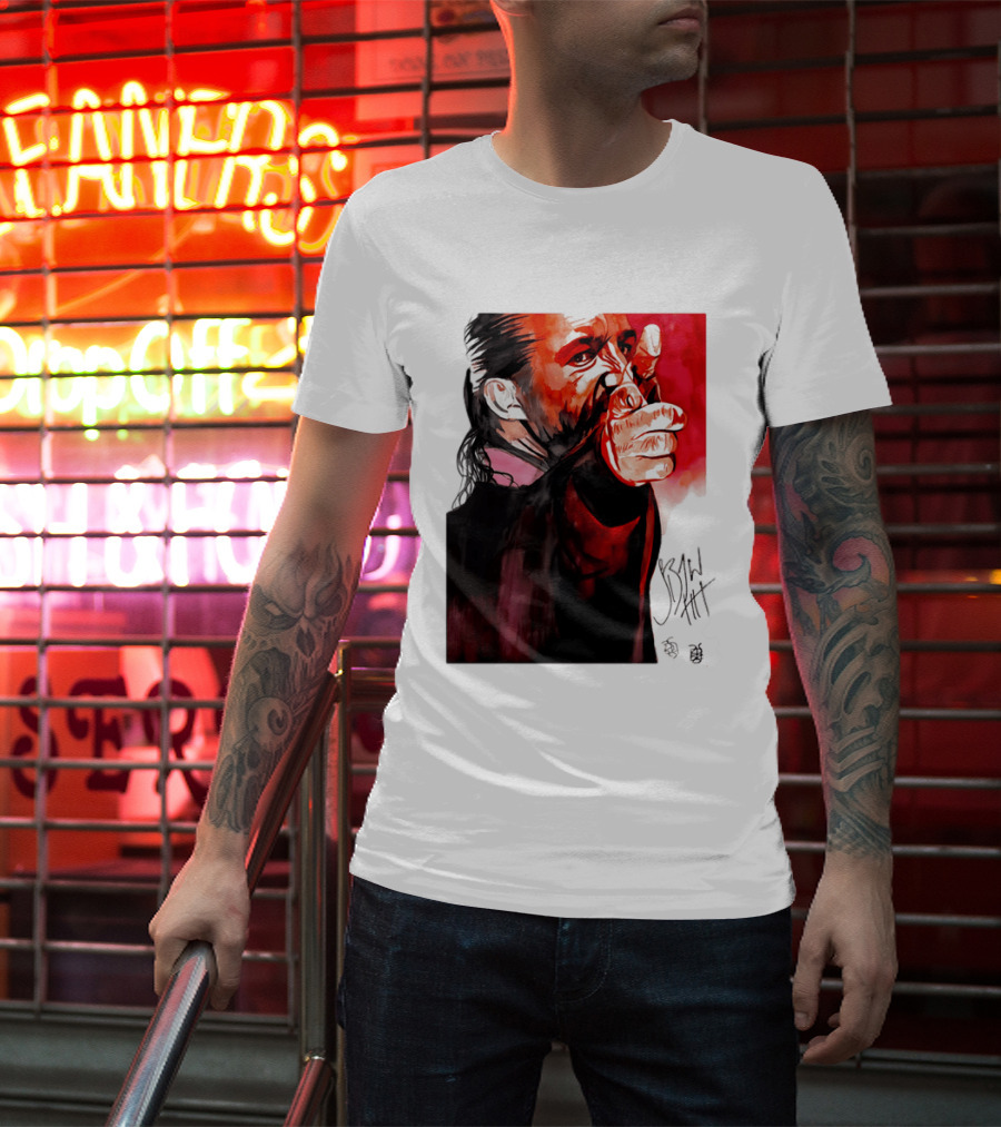 Jay White Rob Schamberger Signature Portrait Red T-Shirt