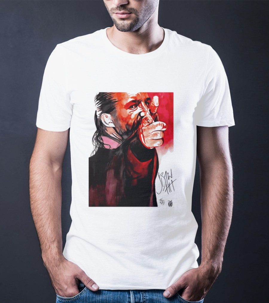 Jay White Rob Schamberger Signature Portrait Red T-Shirt