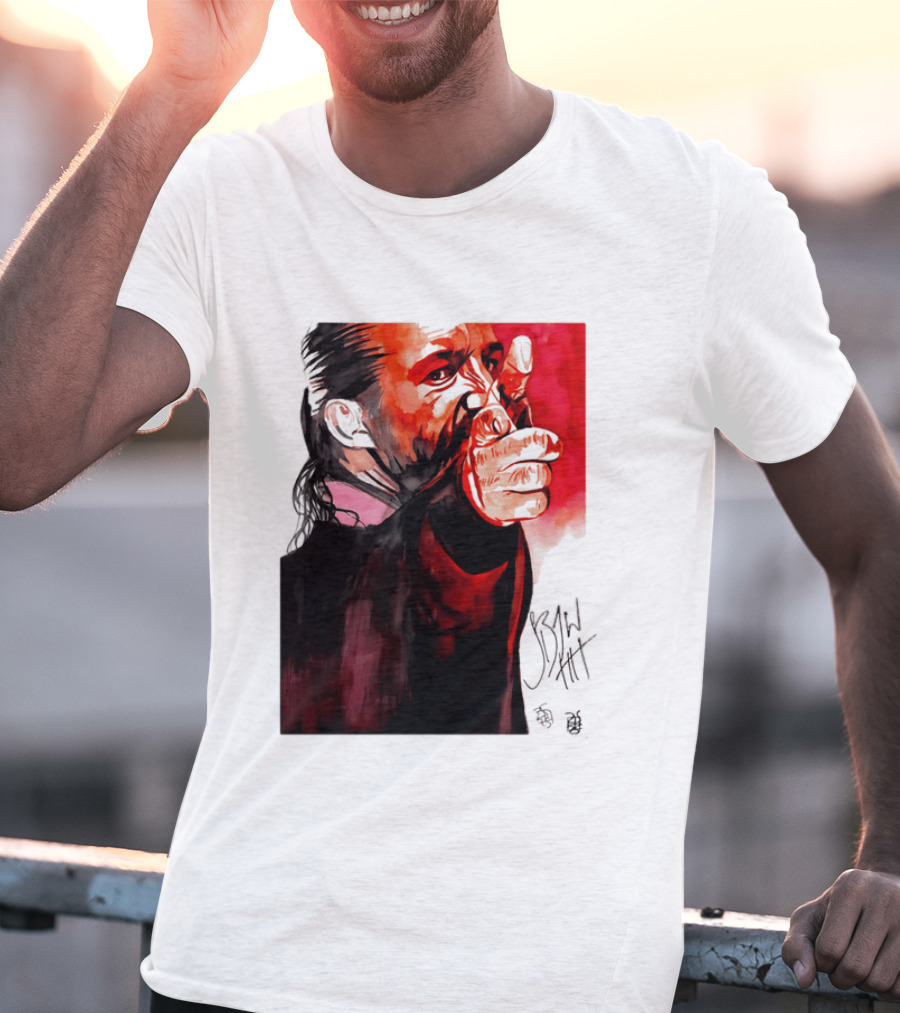 Jay White Rob Schamberger Signature Portrait Red T-Shirt