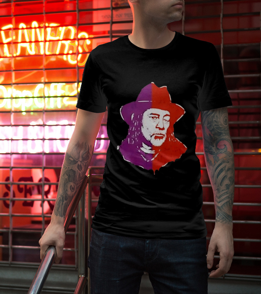 Willie Nelson Face Pop Art Style Cowboy Hat T-Shirt