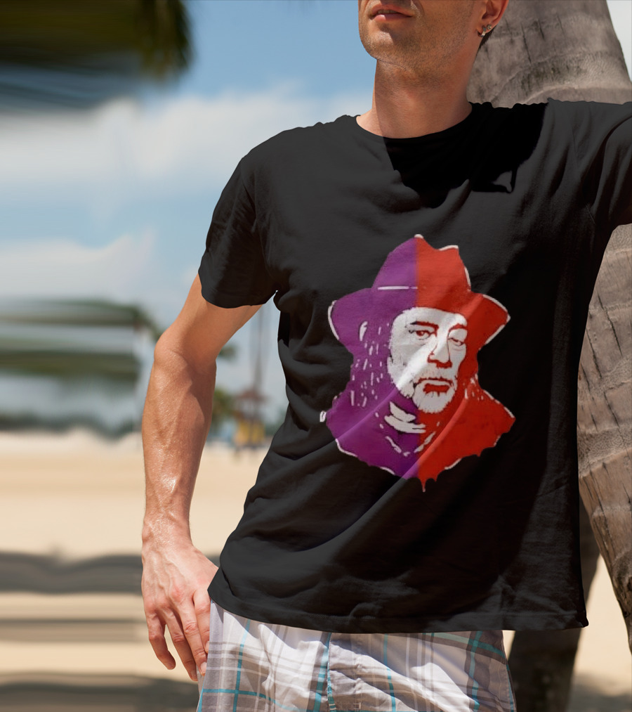 Willie Nelson Face Pop Art Style Cowboy Hat T-Shirt