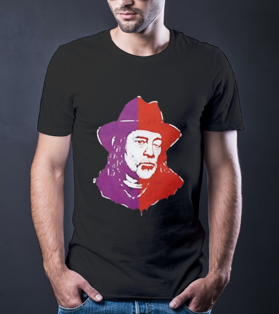 Willie Nelson Face Pop Art Style Cowboy Hat T-Shirt