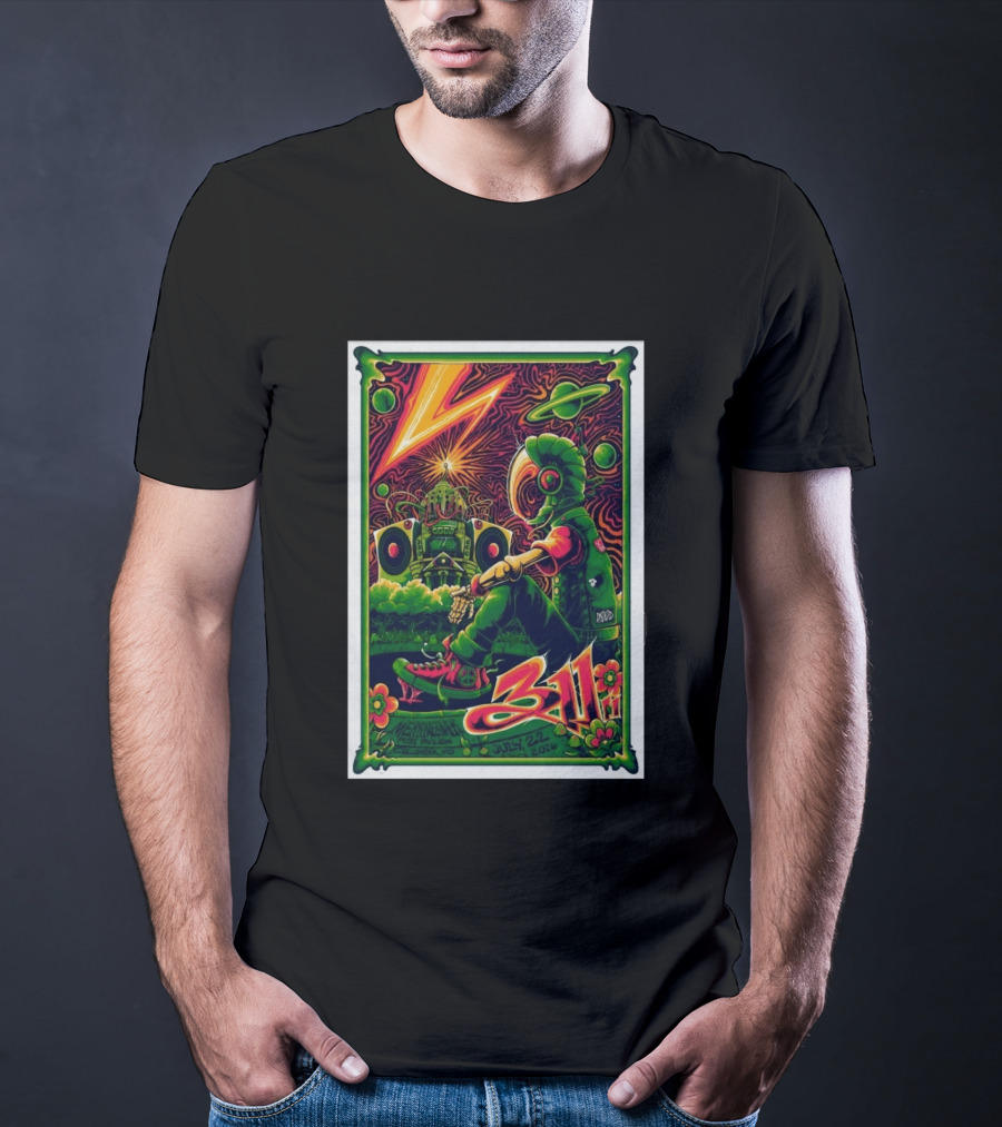 311 Merriweather Post Pavilion Columbia MD July 22 2026 Psychedelic Robot Alien T-Shirt