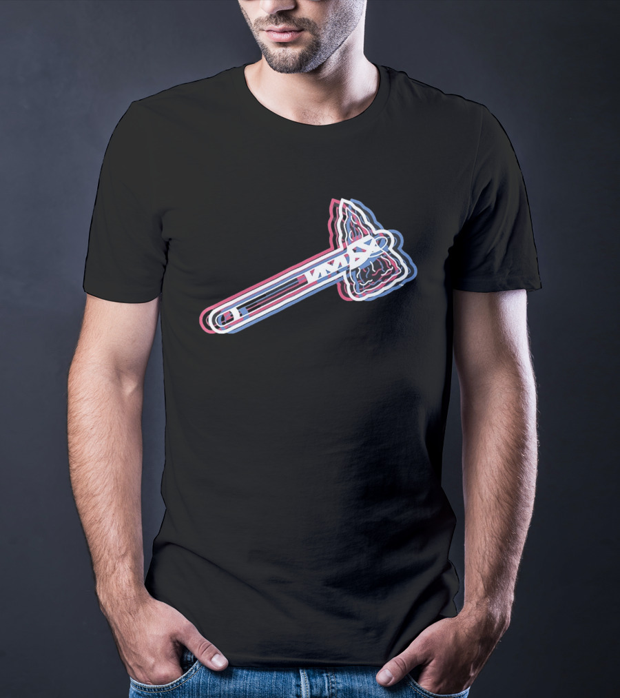 Atlanta Braves 2026 Glitch MLB Tomahawk T-Shirt