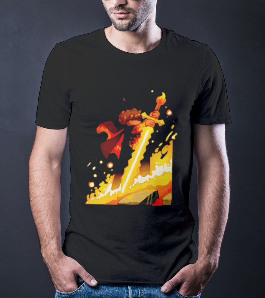 FlameFrags Sword Gaming Fantasy Adventure Warrior T-Shirt