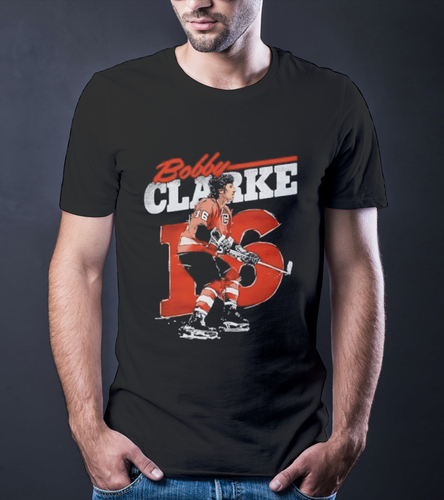 Bobby Clarke 16 Philadelphia Flyers Ice Hockey Legend T-Shirt