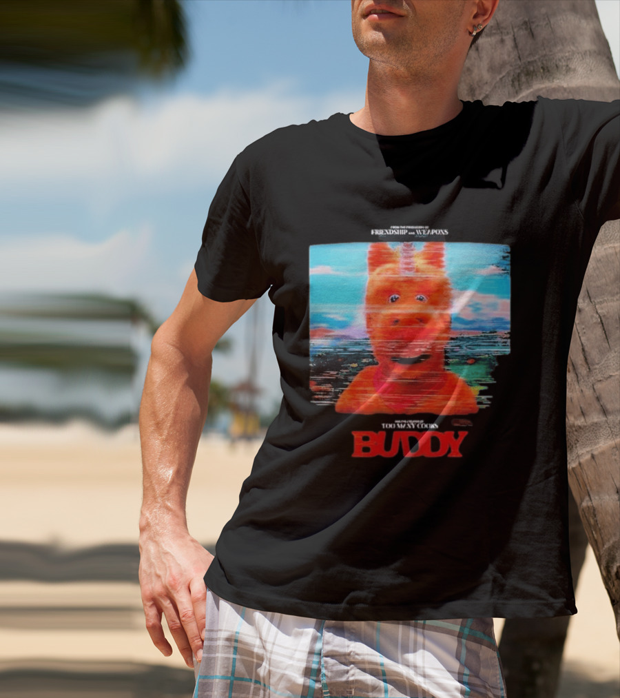 Buddy Unicorn Friendship And Weapons Movie Premiere August 28 2026 T-Shirt