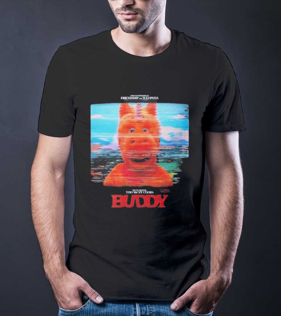 Buddy Unicorn Friendship And Weapons Movie Premiere August 28 2026 T-Shirt
