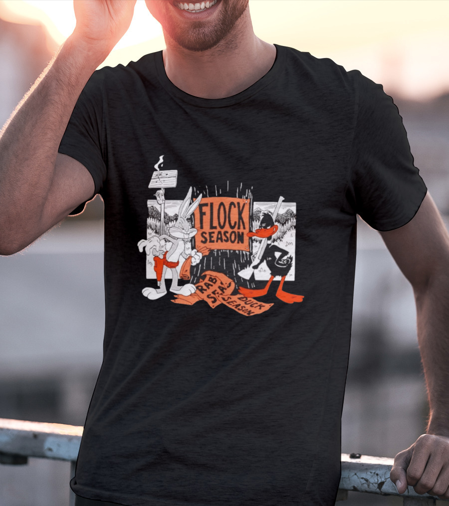 Bugs Bunny Daffy Duck Flock Season Looney Tunes Rabbit Season Duck Season T-Shirt