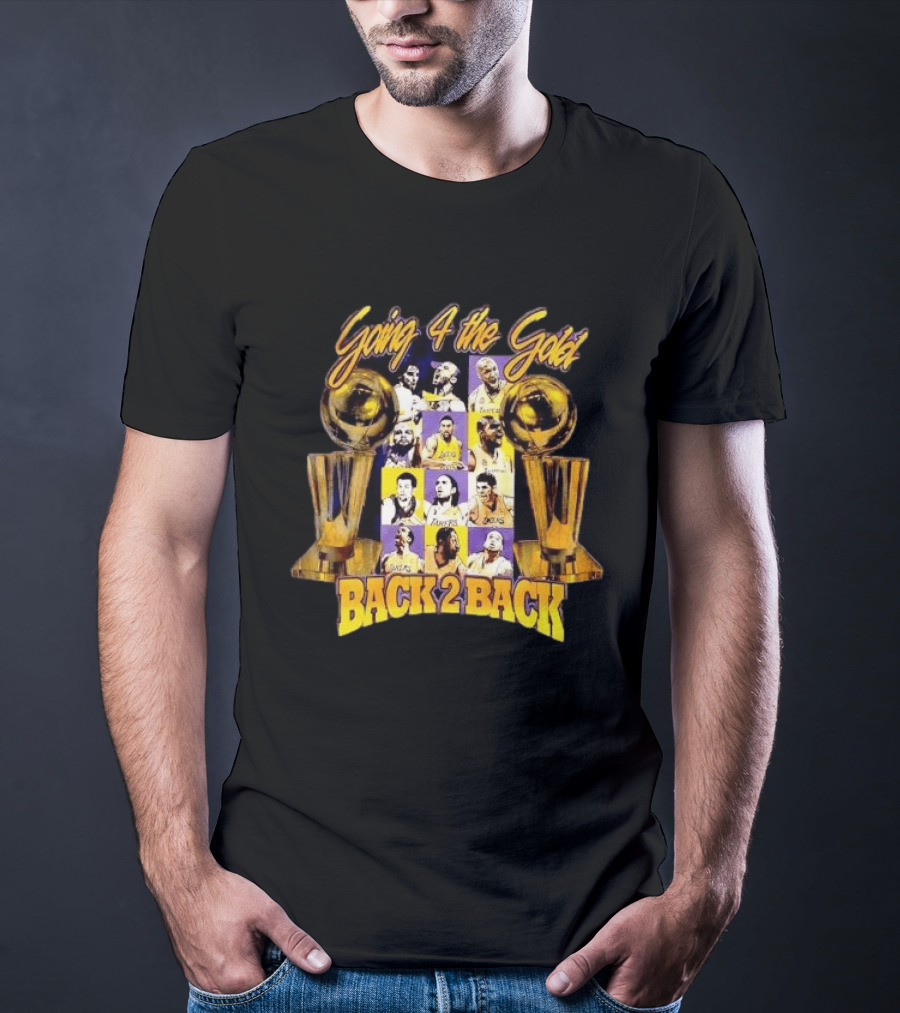 Los Angeles Lakers Going 4 The Gold Back 2 Back Champions T-Shirt