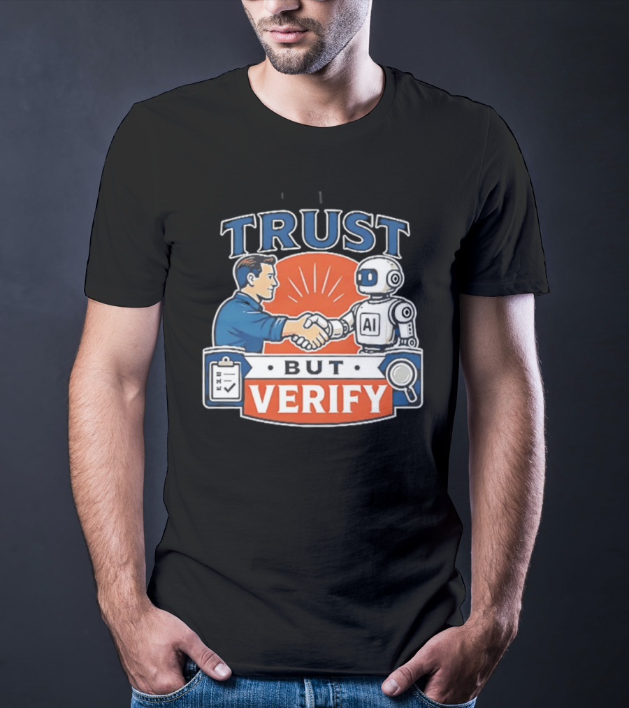 TRUST Human Handshake With AI Robot But Verify T-Shirt