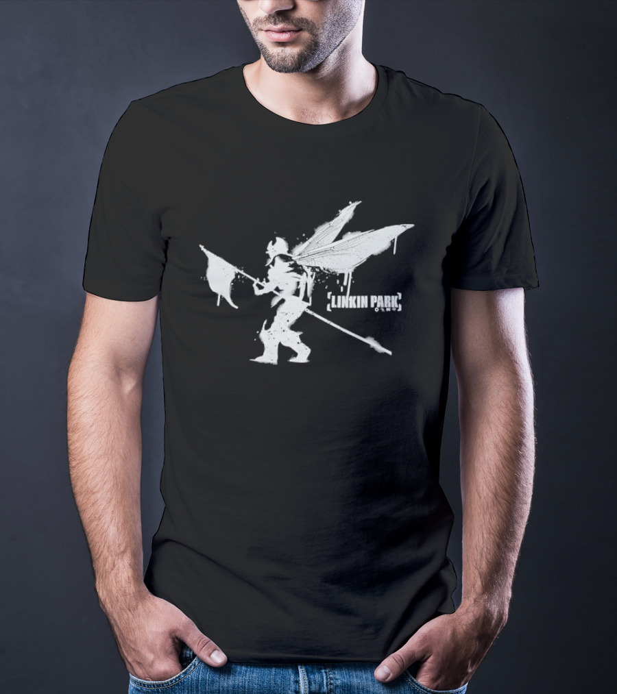 Hybrid Soldier Dragonfly Wing Flag Linkin Park T-Shirt