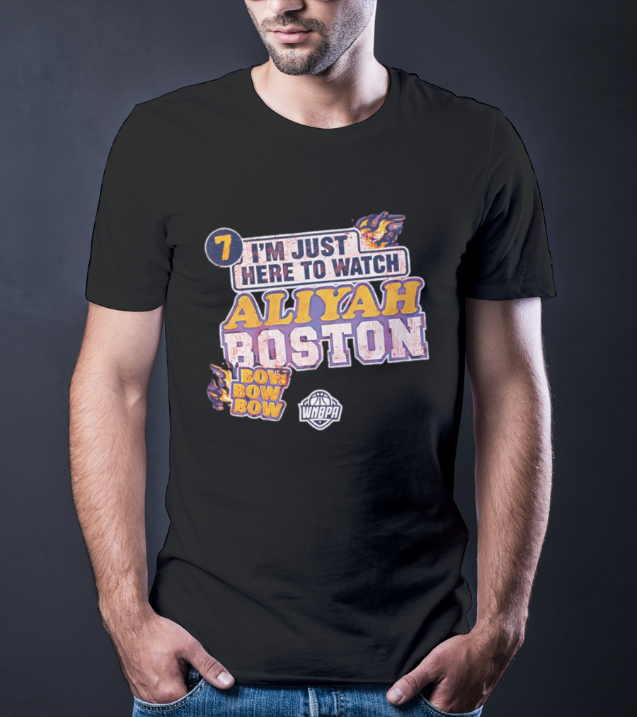 I'm Just Here To Aliyah Boston WNBA Bow Bow Bow 7 T-Shirt