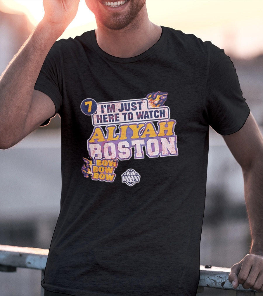 I'm Just Here To Aliyah Boston WNBA Bow Bow Bow 7 T-Shirt