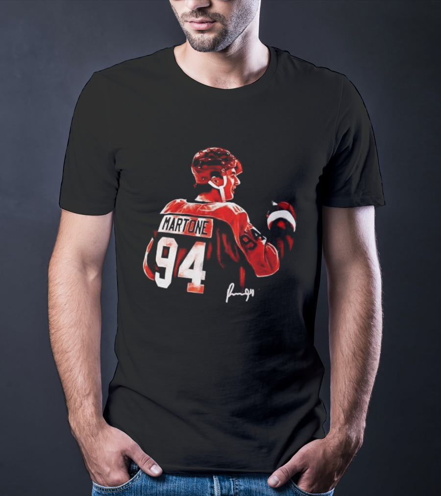 Martone 94 Hockey Player Jersey Design Rugged T-Shirt