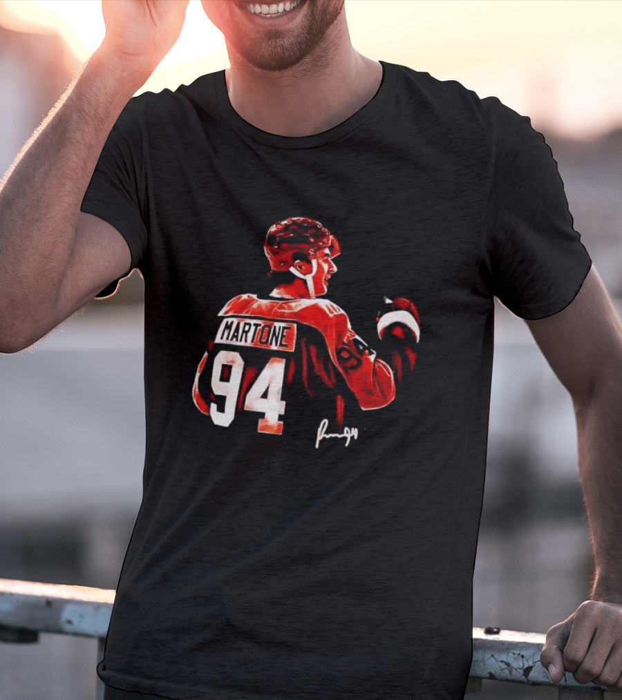 Martone 94 Hockey Player Jersey Design Rugged T-Shirt