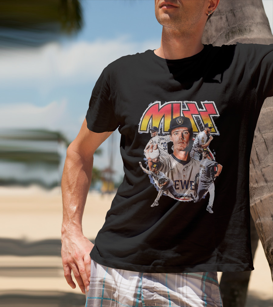 MIZZ Milwaukee Brewers Christian Yelich MLB Rock N' Roll T-Shirt