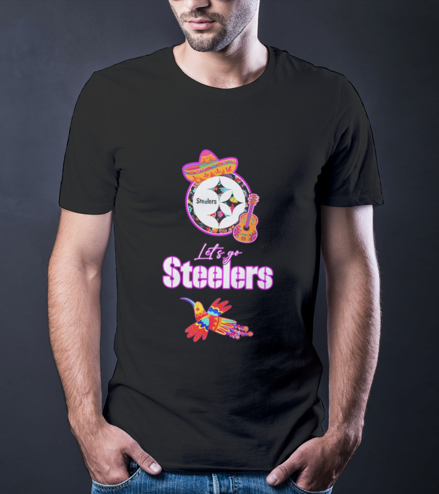 Pittsburgh Steelers Let's Go Fiesta Mexican Folk Hispanic Heritage T-Shirt
