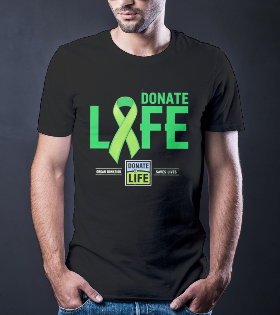 Donate Life Ribbon Organ Donation Saves Lives T-Shirt