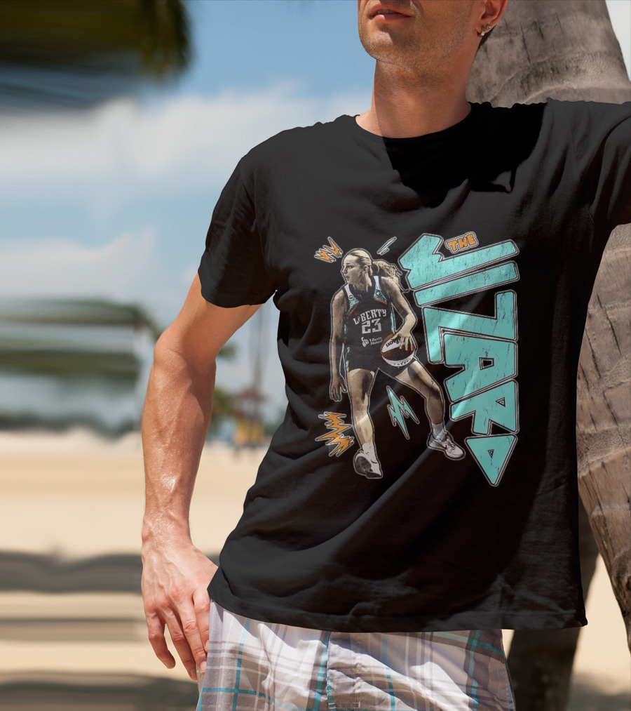 New York Liberty WNBA The Wizard Marine Johannès 23 Basketball T-Shirt