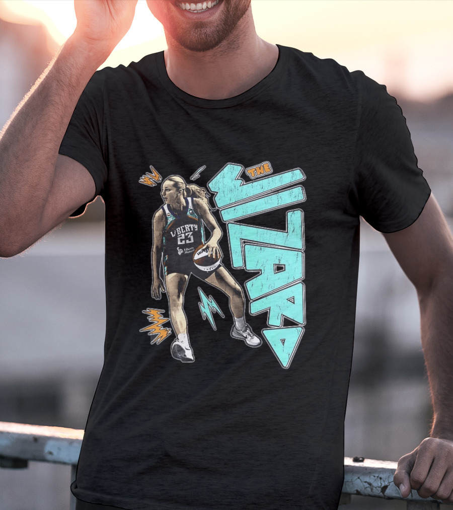 New York Liberty WNBA The Wizard Marine Johannès 23 Basketball T-Shirt