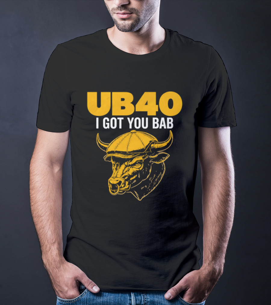 UB40 I Got You Bab With Bull Graphic In Yellow And White T-Shirt
