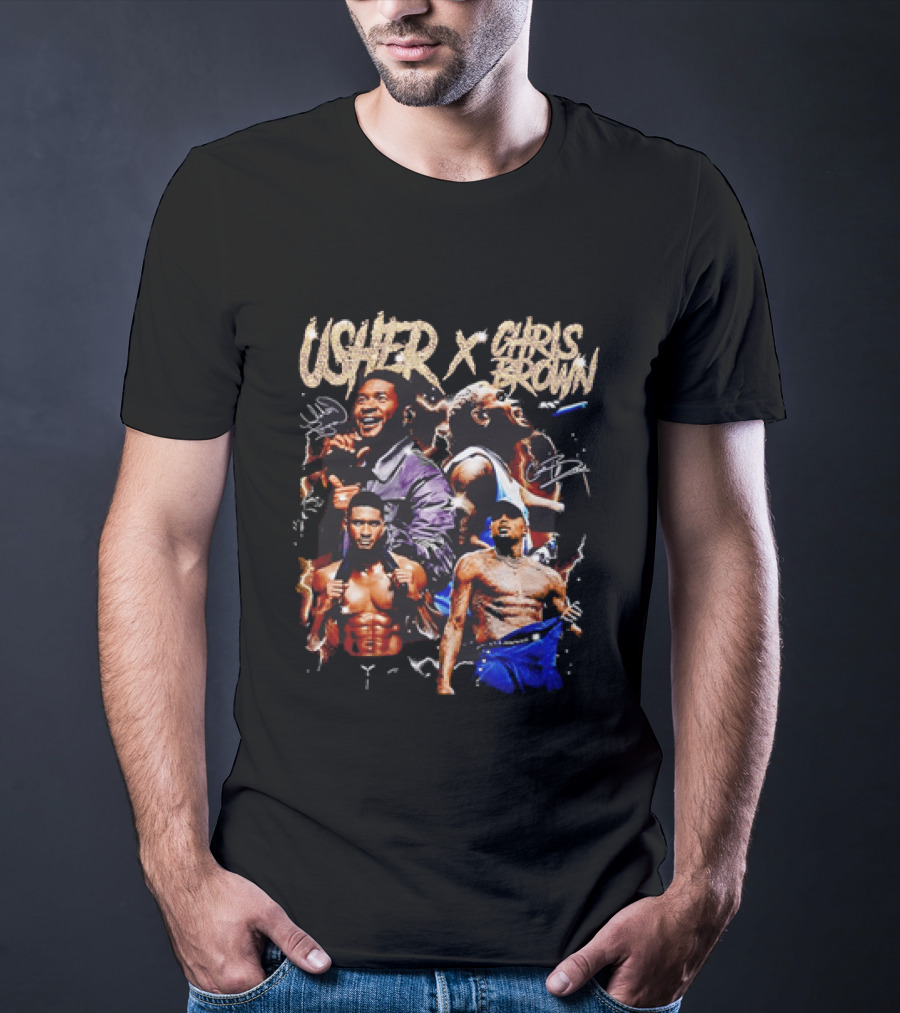 Usher X Chris Brown Singing Performing Collaboration T-Shirt