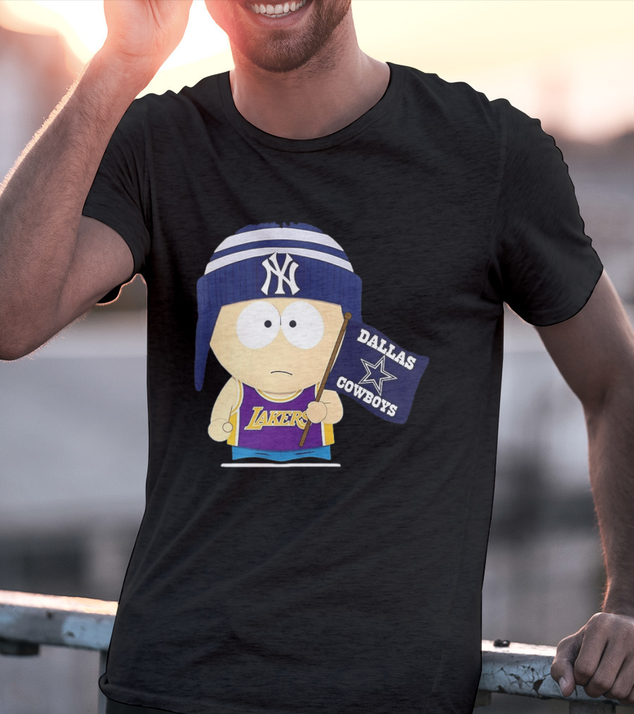 Stan Marsh Lakers Dallas Cowboys Flag Yankees Hat T-Shirt