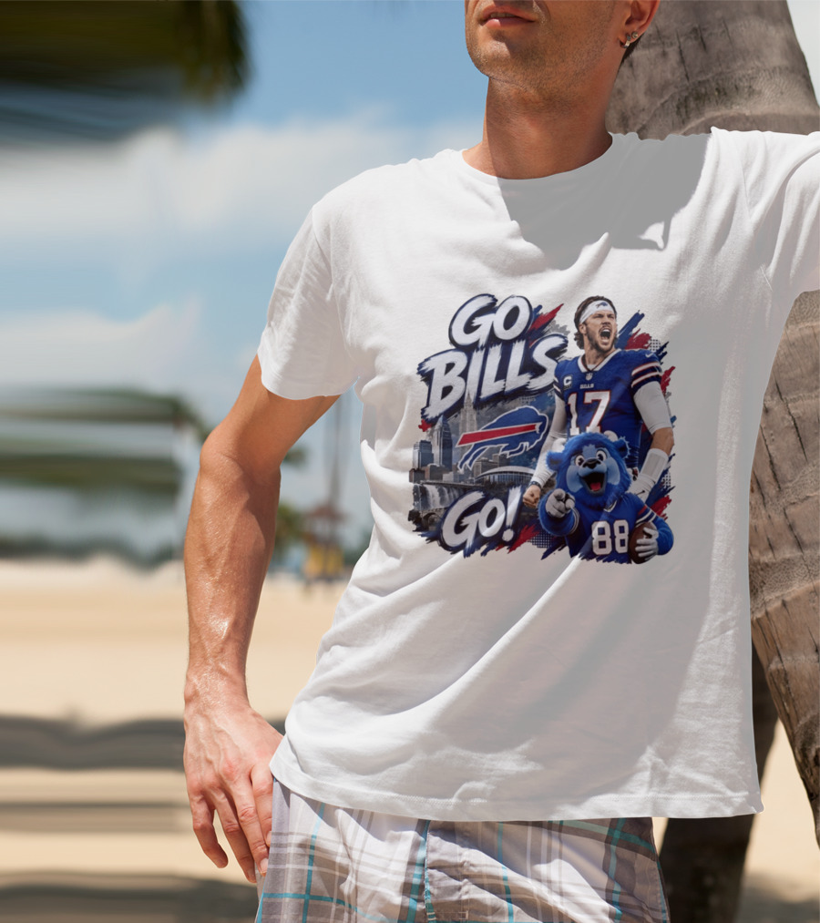Go Bills Josh Allen Number 17 Buffalo Bills Fan T-Shirt