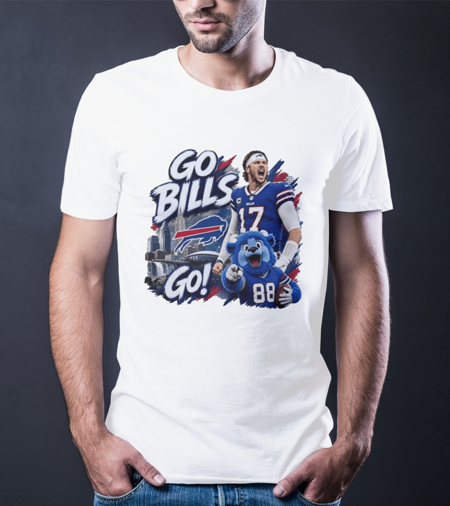 Go Bills Josh Allen Number 17 Buffalo Bills Fan T-Shirt