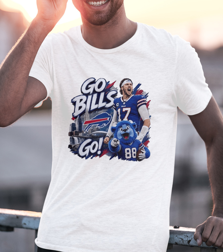 Go Bills Josh Allen Number 17 Buffalo Bills Fan T-Shirt