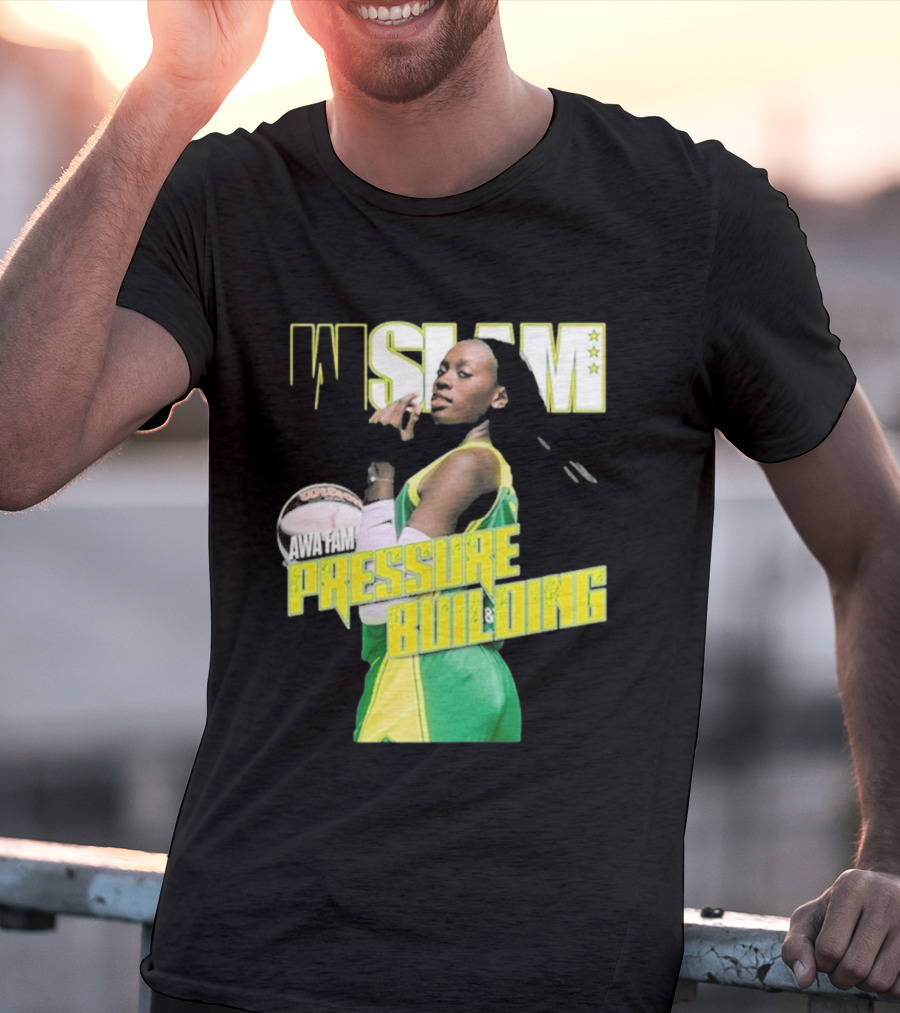 WSLAM Awa Fam Pressure Building Seattle Storm Basketball T-Shirt
