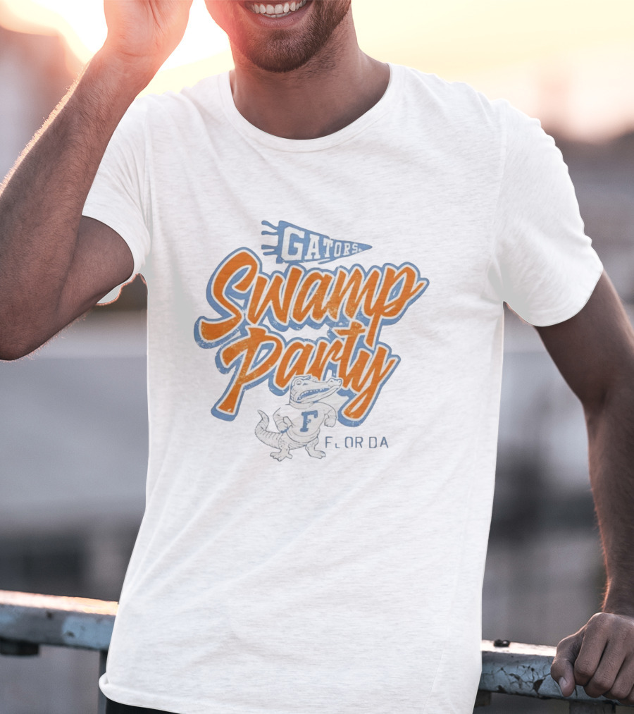 Gators Swamp Party Florida Retro Alligator T-Shirt