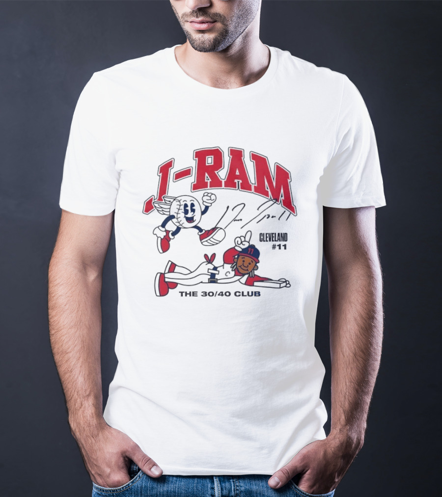 J RAM Jose Ramirez The 30/40 Club Cleveland 11 Baseball T-Shirt