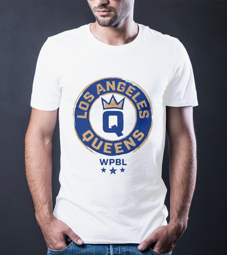 Los Angeles Queens WPBL Women's Professional Basketball League Crest T-Shirt