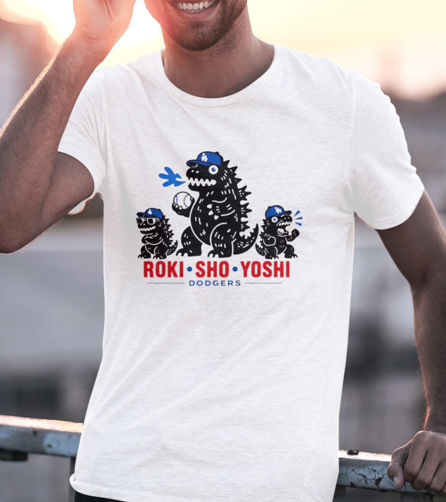 Roki Sho Yoshi Dodgers LA Cap Monsters T-Shirt