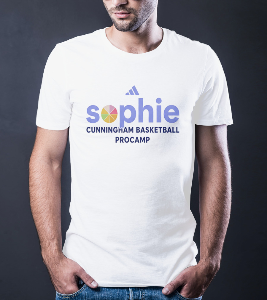 Sophie Cunningham Basketball Procamp Adidas Multi Color Wheel T-Shirt