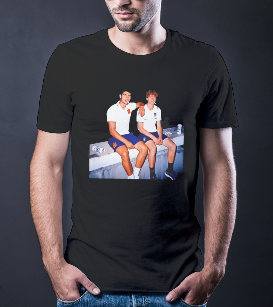2026 Tennis Spain Italy Carlos Alcaraz Jannik Sinner Smoking T-Shirt