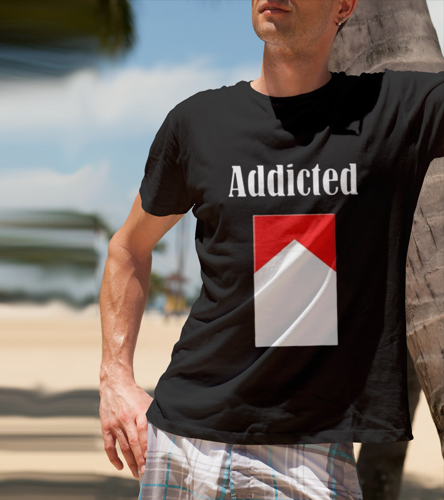 Addicted Cigarette Pack Minimalist Marlboro T-Shirt