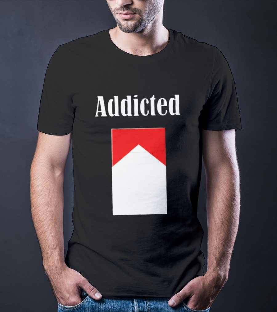 Addicted Cigarette Pack Minimalist Marlboro T-Shirt