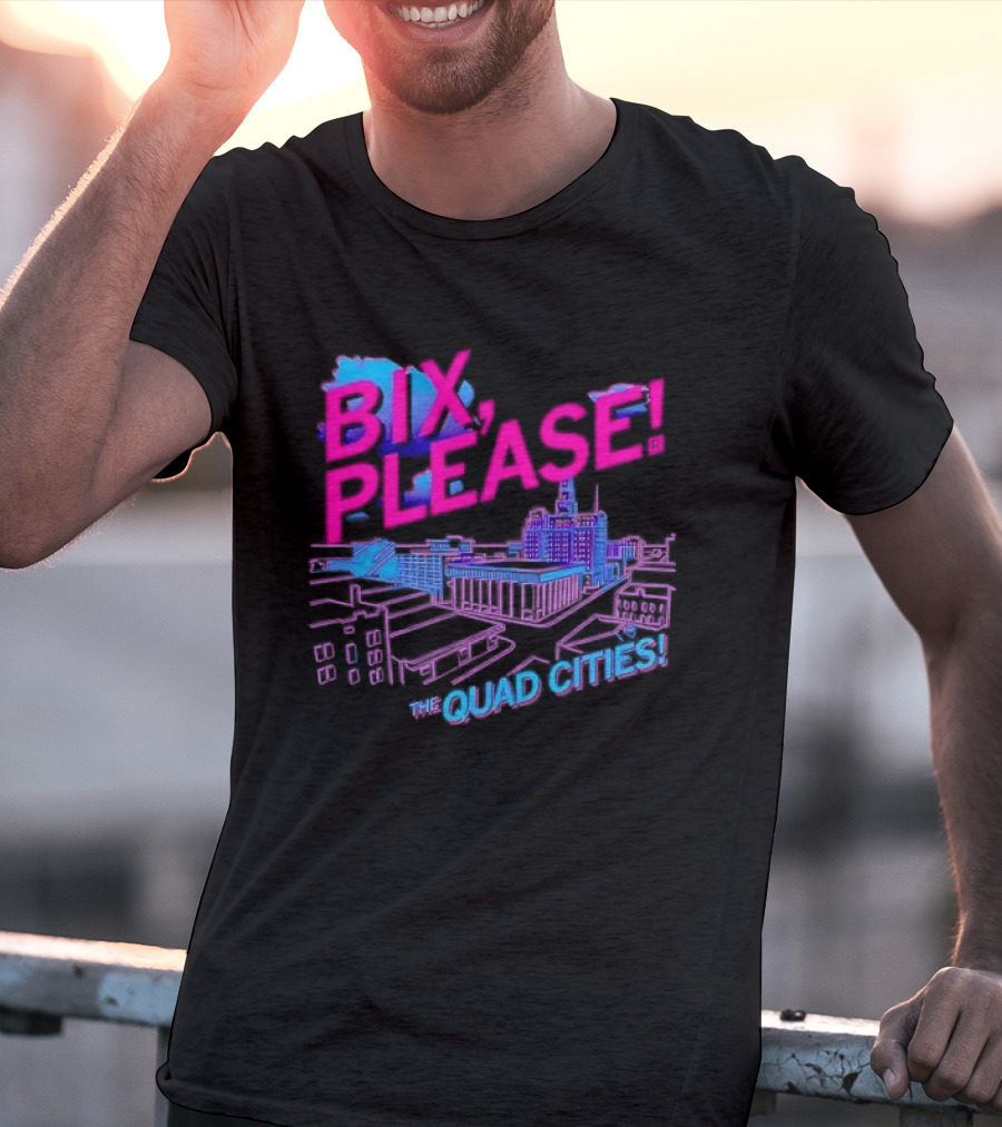 Bix Please The Quad Cities Skyline Retro Aesthetic T-Shirt