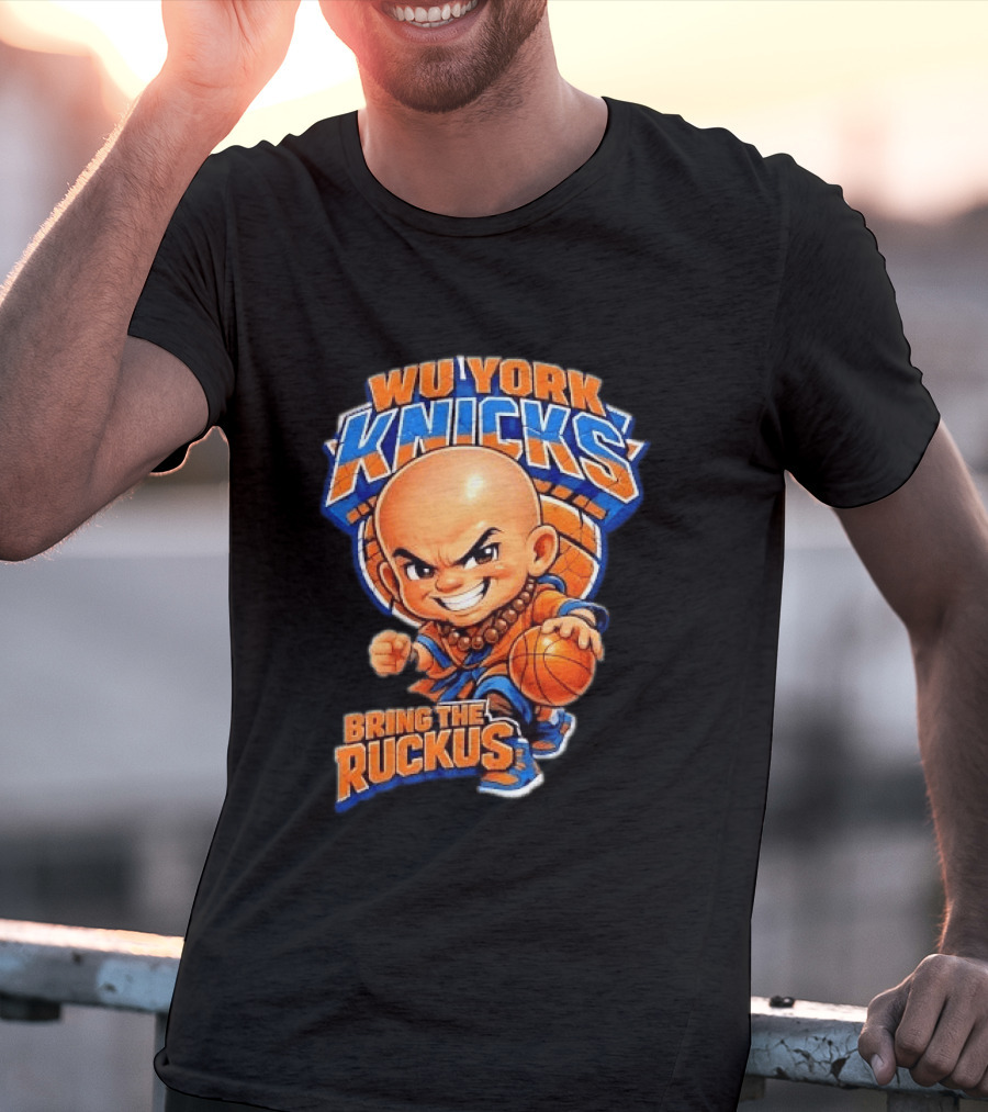 Wu York Knicks Bring The Ruckus Basketball Shaolin Monastic T-Shirt
