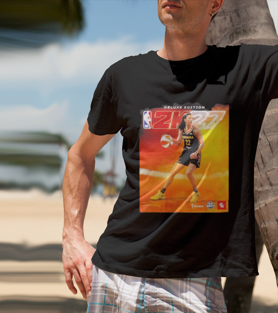 WNBA Caitlin Clark Indiana Fever NBA 2K27 Deluxe Edition Cover Athlete T-Shirt